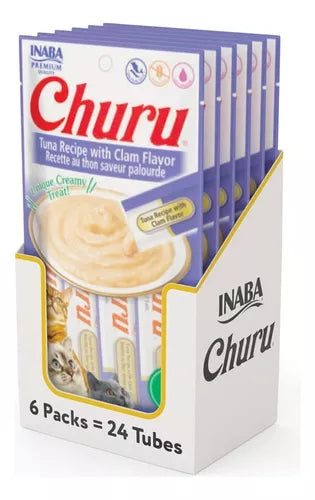 Churu para Gato Premio Atún y Almeja - Caja con 6 Bolsas Churu para Gato Premio Atún y Almeja - Caja con 6 Bolsas